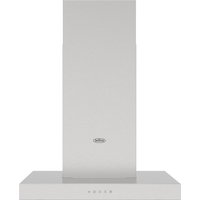 Belling 444411680 60cm T Shaped Chimney Hood in Stainless Steel 3 Fan