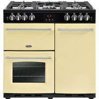 Belling 444411734 90cm Wide Farmhouse Gas Range Cooker in Cream