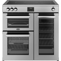 Belling 444411796 90cm Wide Cookcentre Induction Range Cooker in Stain