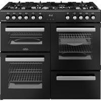 Belling 444411799 100cm Wide Cookcentre Dual Fuel Range Cooker in Blac