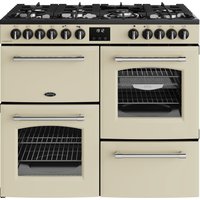 Belling 444411830 100cm Wide Farmhouse Dual Fuel Range Cooker in Cream