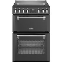 Stoves 444411847 60cm Wide Richmond Deluxe Double Oven Cooker in Black