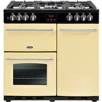 Belling 444444123 90cm Wide Farmhouse Dual Fuel Range Cooker in Cream