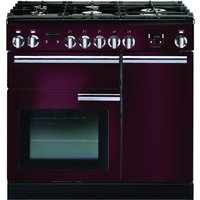 Rangemaster 91640 90cm PROFESSIONAL Dual Fuel Range Cooker in Cranberr