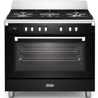 Delonghi BS965MXN 90cm Wide Bassano Dual Fuel Range Cooker in Gloss Bl