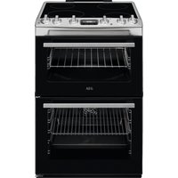 AEG CCX6530ACM 60cm Double Oven Electric Cooker in Stainless Steel Cer