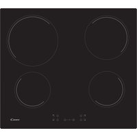 Candy CH64CCB 60cm 4 Zone Frameless Ceramic Hob in Black Glass