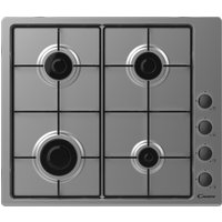 Candy CHW6LBX 60cm 4 Burner Gas Hob in Stainless Steel