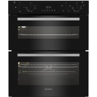 Indesit DUI10DB Built Under Electric Double Oven in Black Easy Clean E