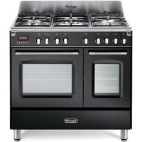 Delonghi DVTR906DFBL 90cm Wide Vintage Dual Fuel Range Cooker in Black