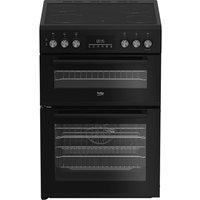 Beko EDC6731K 60cm Double Oven Electric Cooker in Black Ceramic Hob