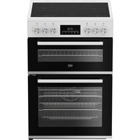 Beko EDC6731W 60cm Double Oven Electric Cooker in White Ceramic Hob