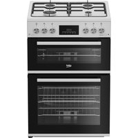 Beko EDG6231W 60cm Double Oven Gas Cooker in White 72 32L