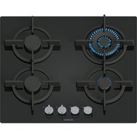 Siemens EP6A6HI10 IQ500 60cm 4 Burner Gas Hob in Black Glass Wok Burne