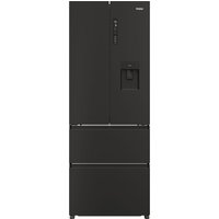 Haier HFR5719EWPB American Fridge Freezer in Slate Black with Water No