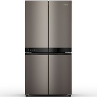 Hotpoint HQ9U2BLG American Fridge Freezer in Black Steel Frost Free