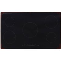 Montpellier INT905 90cm 5 Zone Induction Hob in Black Glass Heat Boost