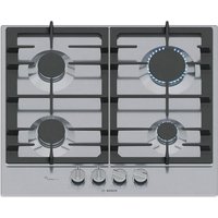 Bosch PCP6A5I90 Series 6 60cm 4 Burner Gas Hob in Brushed Steel