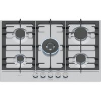 Bosch PCQ7A5I90 Series 6 75cm 5 Burner Gas Hob in Stainless Steel Dual