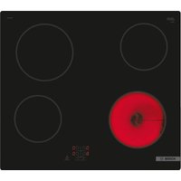 Bosch PKE61RAA8B Series 4 60cm 4 Zone Frameless Ceramic Hob Black Glas