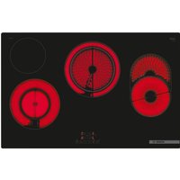 Bosch PKH811BB1D Series 4 80cm 4 Zone Ceramic Hob in Black Touch Contr