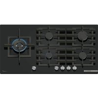Bosch PPM9A6I40 Series 6 90cm 5 Burner Gas on Glass Hob Black Wok