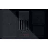 Hotpoint PVH92BK 80cm 4 Zone Induction Venting Hob in Black Glass