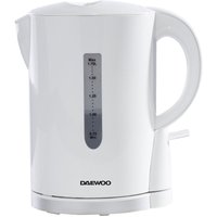 Daewoo SDA1650GE Plastic Jug Kettle White with Chrome Band 1 7L 2200W