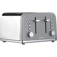 Daewoo SDA2596GE KENSINGTON 4 Slice Toaster in Grey