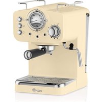 Swan SK22110CN Retro Pump Espresso Coffee Machine in Cream 15 Bars