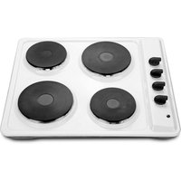 Montpellier SP601W 60cm 4 Zone Solid Plate Hob in White Includes 2 Rap