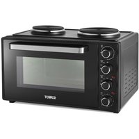 Tower T14045 42L Table Top Mini Oven Black Solid Plate Rotisserie