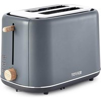 Tower T20027G Scandi 2 Slice Metal Toaster Grey