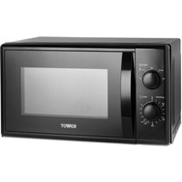 Tower T24034BLK Microwave Oven in Black 20 Litre 700W Manual Controls