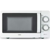 Tower T24042WHT Microwave Oven in White 20 Litre 800W Mirror Door