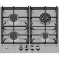 Neff T26CIH8N0 N70 60cm 4 Burner Gas Hob in Stainless Steel Cast Iron