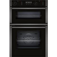 Neff U2ACH7AG7B N50 Built In Pyrolytic Double Electric Oven in Black w