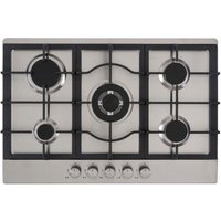 Culina UBGHC701S 75cm 5 Burner Gas Hob in Stainless Steel Wok Burner