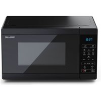 Sharp YC MS02U B Solo Microwave Oven in Black 20L 800W