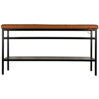 Maze Nancy Sittbänk 91.5x32x49 Svart / Cognac Läder