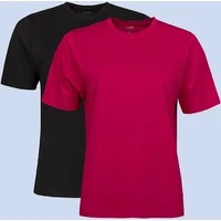Women's Bamboo T-Shirts 2 Pack – Soft, Breathable Bamboo Crew Neck Tees | Spairs Black / Berry 18