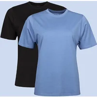 Women's Bamboo T-Shirts 2 Pack – Soft, Breathable Bamboo Crew Neck Tees | Spairs Black / Blue 18