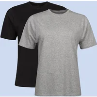 Women's Bamboo T-Shirts 2 Pack – Soft, Breathable Bamboo Crew Neck Tees | Spairs Black / Grey Heather UK 18
