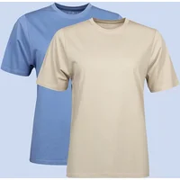 Women's Bamboo T-Shirts 2 Pack – Soft, Breathable Bamboo Crew Neck Tees | Spairs Blue / Oatmeal 18