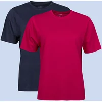 Women's Bamboo T-Shirts 2 Pack – Soft, Breathable Bamboo Crew Neck Tees | Spairs Navy / Berry 16
