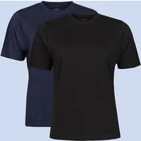 Women's Bamboo T-Shirts 2 Pack – Soft, Breathable Bamboo Crew Neck Tees | Spairs Navy / Black 18