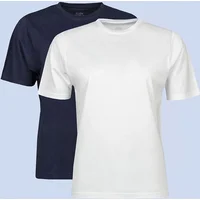 Women's Bamboo T-Shirts 2 Pack – Soft, Breathable Bamboo Crew Neck Tees | Spairs Navy / White 16