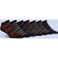 Men's Trainer Socks 7 Pack – Lightweight, Low-Cut Fit | Spairs Black Stripe 6-11 Mens
