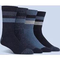 Men’s Walking Socks 4 Pack – Cushioned Comfort, Durable Fit | Spairs Navy / Blue 6-11 Mens