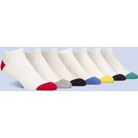 Men's Bamboo Trainer Socks 7 Pack – Soft, Lightweight, Low-Cut Fit | Spairs White / Red / Navy 7-11
